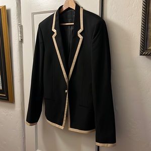 Asos black blazer with gold lining